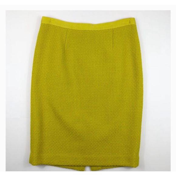 Boden Dresses & Skirts - Boden Chartreuse Wool Blend Knit Pencil Skirt NWT size 8
